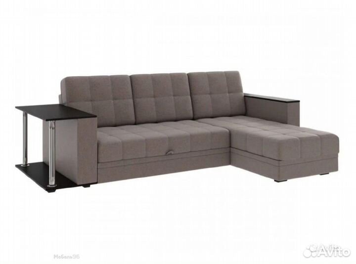 Диван угловой Атлант со столиком рогожка Нептун 54