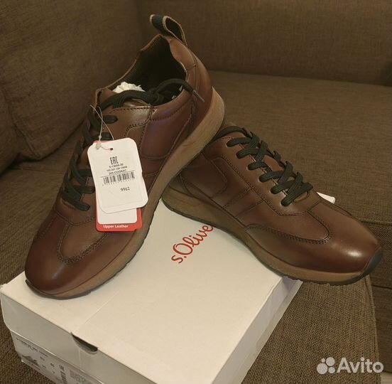 Полуботинки кожаные s.Oliver, кроссовки, размер 40