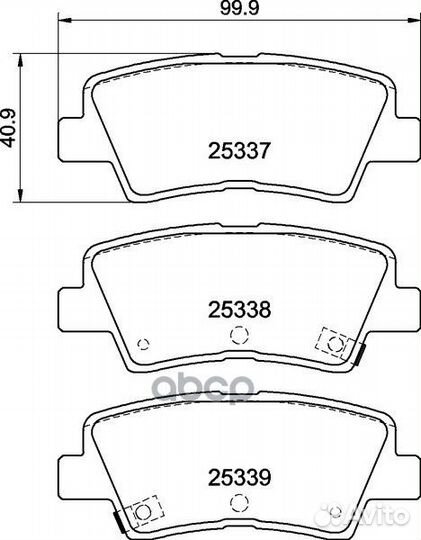 Колодки тормозные дисковые зад hyundai accent