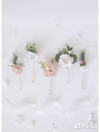Шпильки для волос с цветами, свадебное украшение