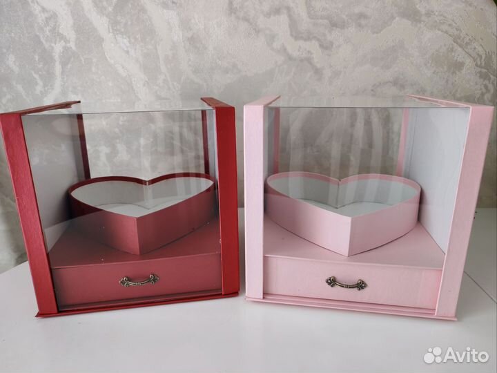 Коробка раздвижная с сердцем