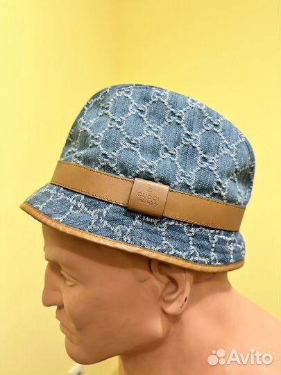 Панама джинсовая Gucci (оригинал) 56р