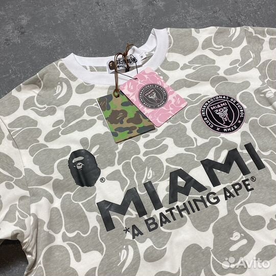 Футболка Bape inter miami серая