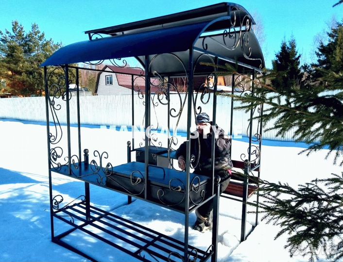 Мангал с крышей