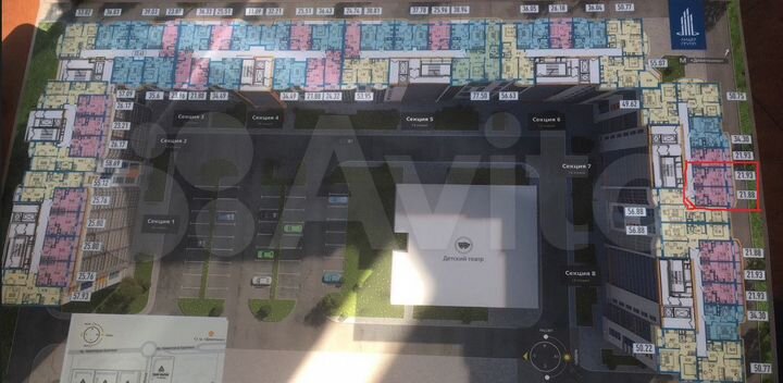 Квартира-студия, 21,9 м², 9/13 эт.