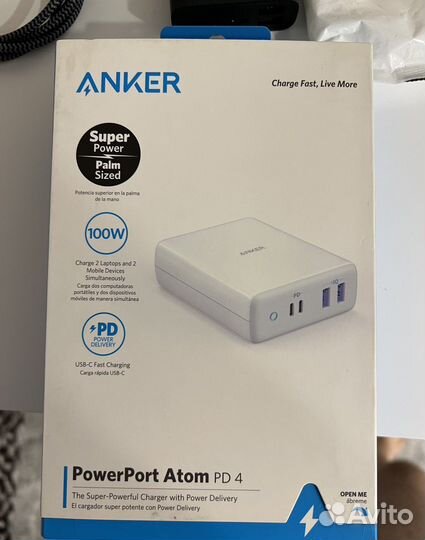 Сетевое з/у Anker PowerPort Atom PD 4 100w