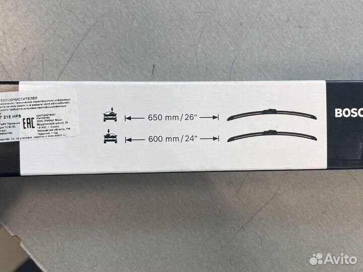Щетки стеклоочистителя bosch 3397007215 ar215s