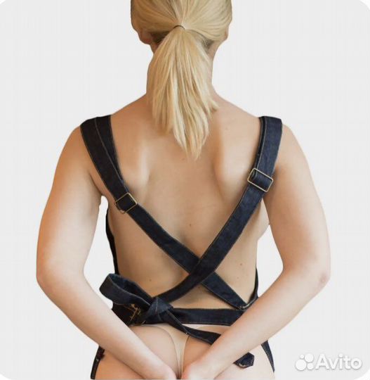 Фартук джинсовый унисекс хлопок