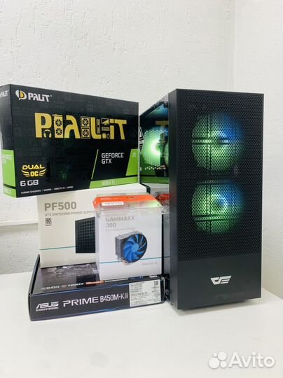 Игровой пк Ryzen 5 5500/16Gb/GTX1660ti