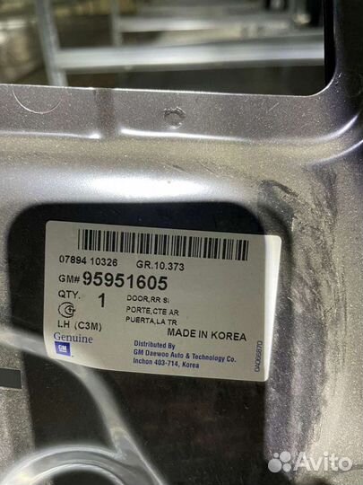 Дверь задняя левая Chevrolet Spark M300