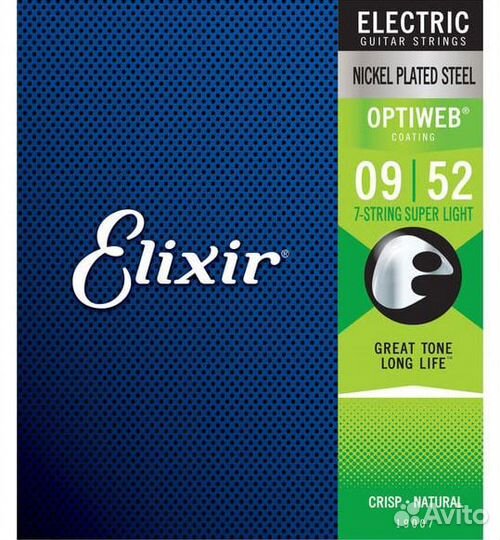Струны для электрогитары 09-52 Elixir 19007 7 Stri