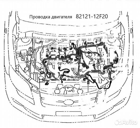 Проводка двигателя Toyota Corolla Axio NZE144