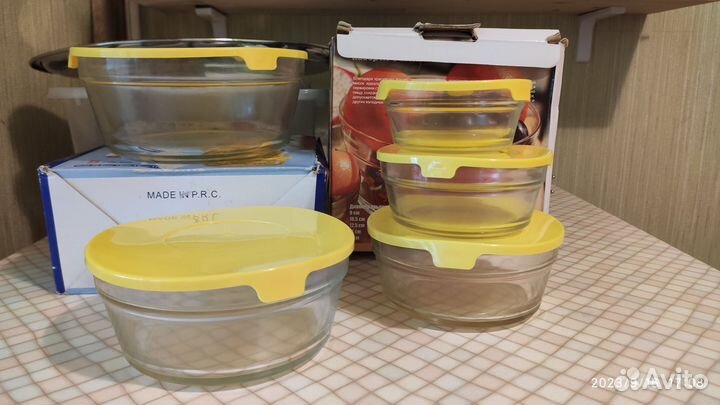Набор 5 ёмкостей для хранения