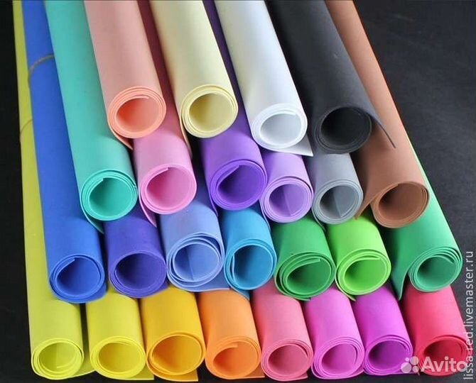 Фоамиран EVA 1мм 6070см 10 шт. пачка премиум