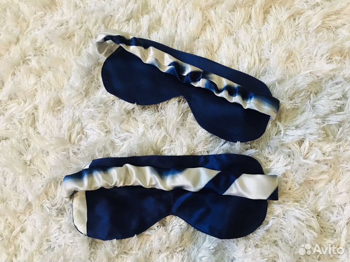 Бьюти набор, Шелковая маска для сна и резинка