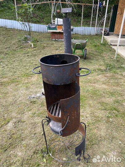 Печь для казана с трубой