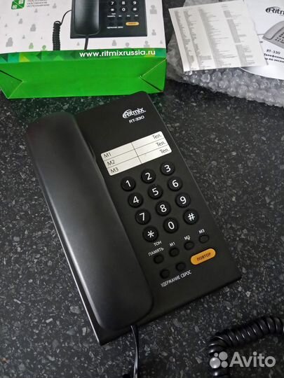 Телефон проводной ritmix RT-330