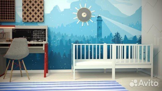 Кроватка Лисенок из натурального дерева детская вы