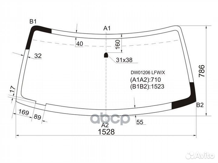 Стекло лобовое ford explorer 3/5D 96-03 DW01206