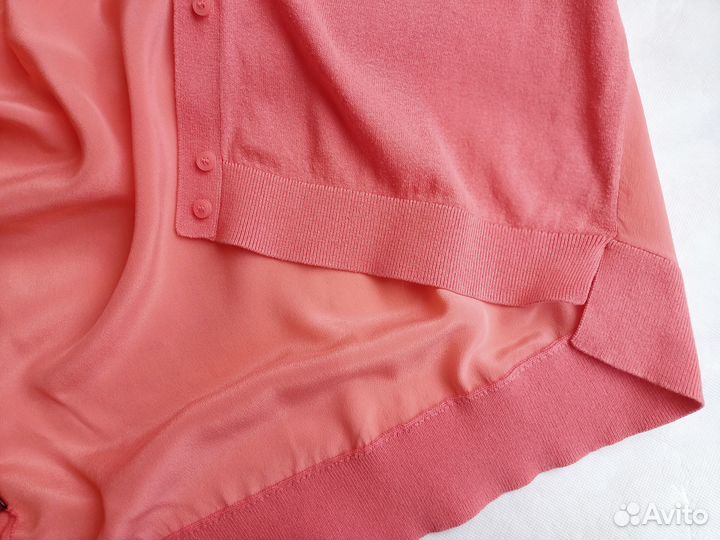 Кардиган шелк хлопок S 42 comptoir des cotonniers