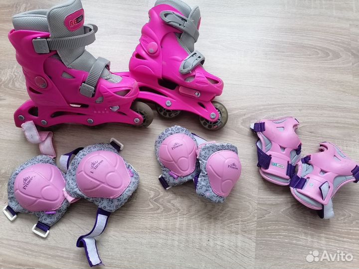 Роликовые коньки детские с защитой