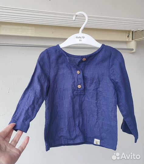 Рубашка детская лен р. 74-92