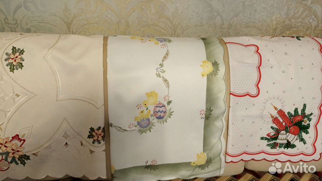 Скатерти декоративные:рождественские,пасхальные