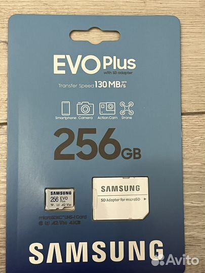 Карта памяти MicroSD Samsung EVO 256gb