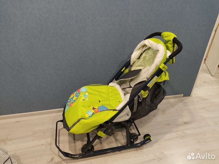 Детские сани с колесами