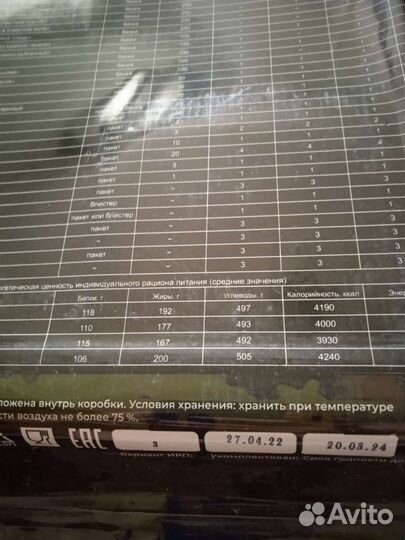 Армейский сухпаек