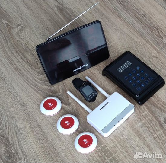 Кнопка вызова персонала, часы, табло, пуль, репите