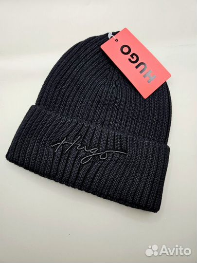 Шапка hugo с добавлением шерсти, люкс