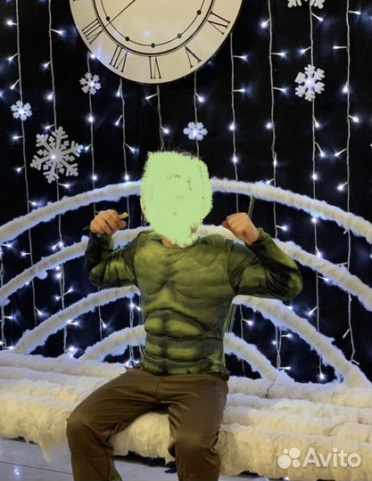 Детский новогодний костюм для мальчика Халк