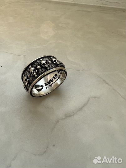 Серебряное кольцо Jolly roger