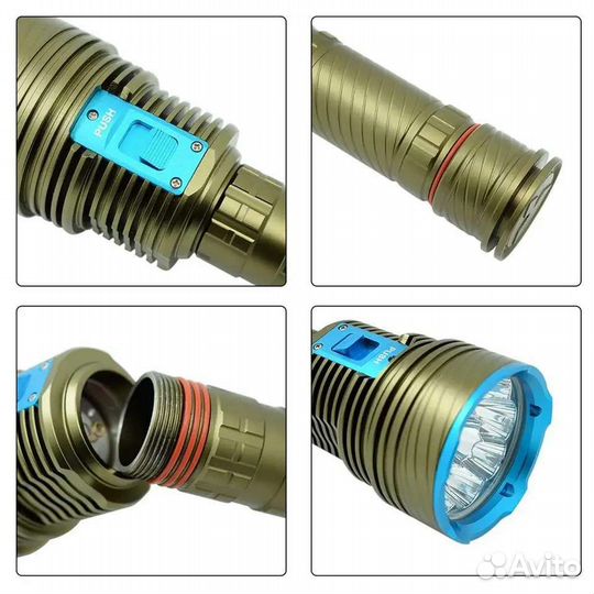 Фонарь яркий для подводной охоты, дайвинга