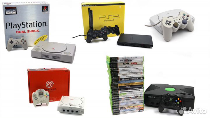 Ретро-приставки и игры в большом ассортименте