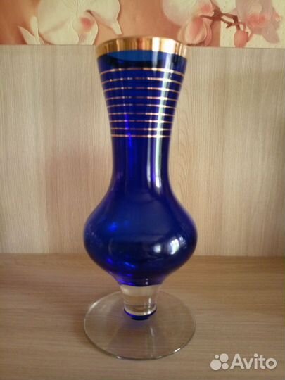 Ваза цветное стекло СССР