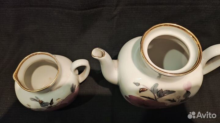 Чайник и молочник лфз Ветка шиповника СССР