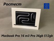 Macbook Pro 16 m3 Pro 36 512 Ростест