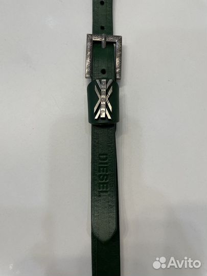 Ремень женский натуральная кожа зеленый