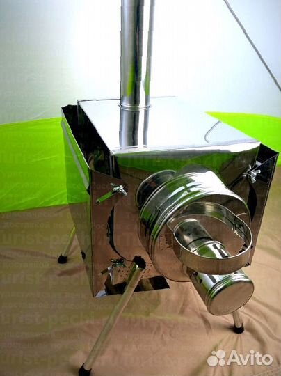 Печь туристическая Малая на 15 л. c 3D экранами