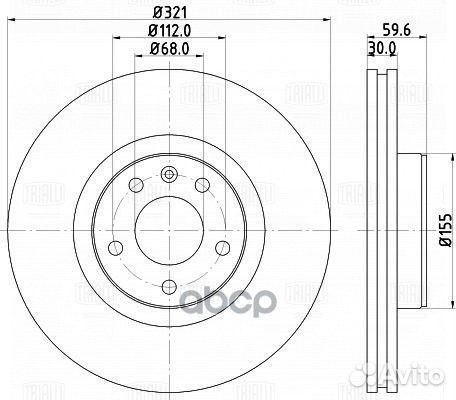 Диск торм. для а/м Audi A6 (04) /A8 (03) перед