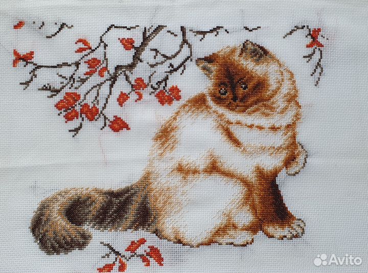 Картина вышитая крестом ручная работа