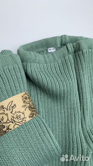 Теплые вязаные рейтузы