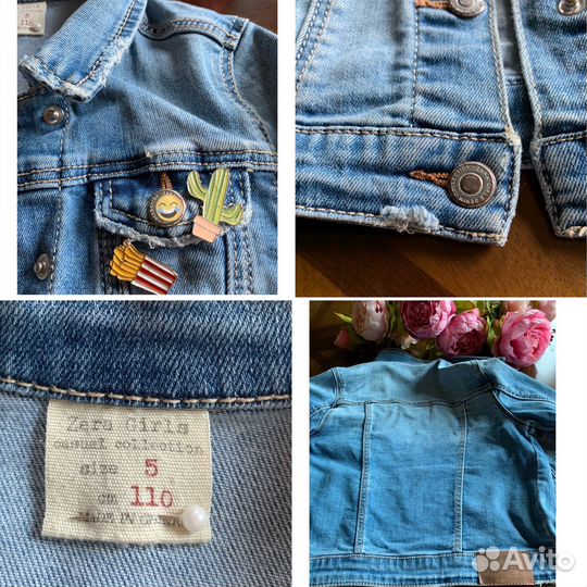 Джинсовая куртка для девочки 110 zara