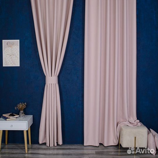 Комплект штор блэкаут Амадео Светло-розовый
