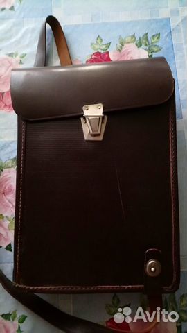 Планшет офицерский коричневый, кожаный 1969 года