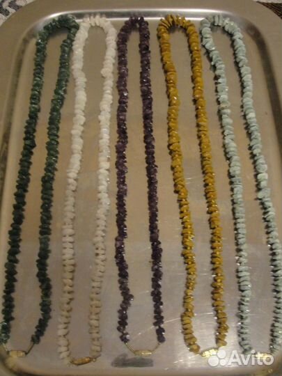 Бусы новые, натуральный камень, разные