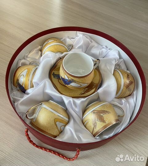 Сервиз кофейный фарфор в подарок посуда