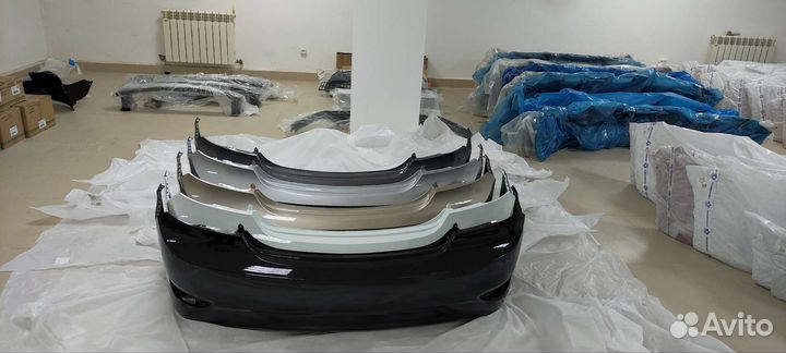 Бампер задний hyundai solaris 10-14 крашеный